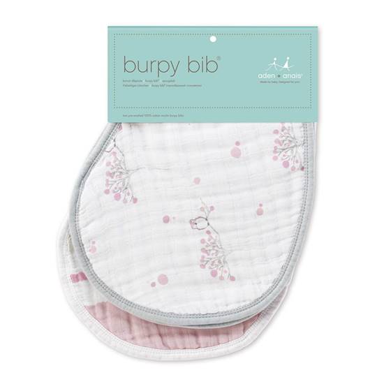 Picture of Burpy Bib 2-pack FOR THE BIRDS Owl/Paint Brush Stripe
