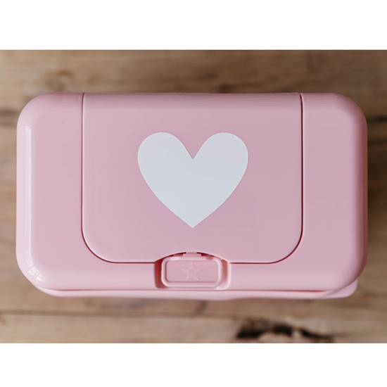 Picture of Baby Wipes Dispenser Pink White Hearts
