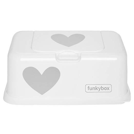 Picture of Baby Wipes Dispenser White Silver Heart