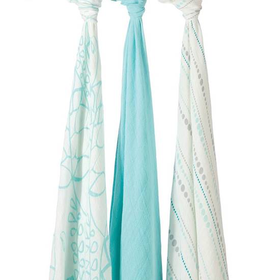 Picture of Swaddle Silky Soft azure (pack 3)