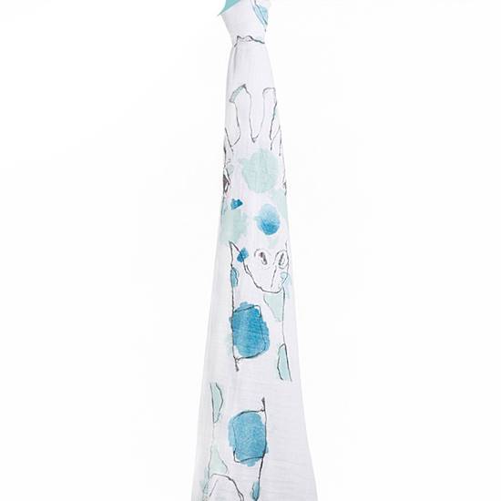 Picture of Swaddle Classic giraffe blue