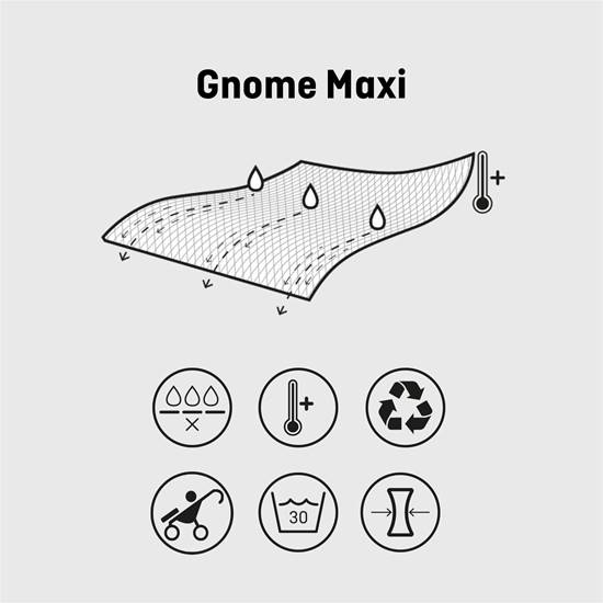 Gnome Maxi100, Sacco termico unversale per passeggino, 100 grammi, Blu Frozen Lake