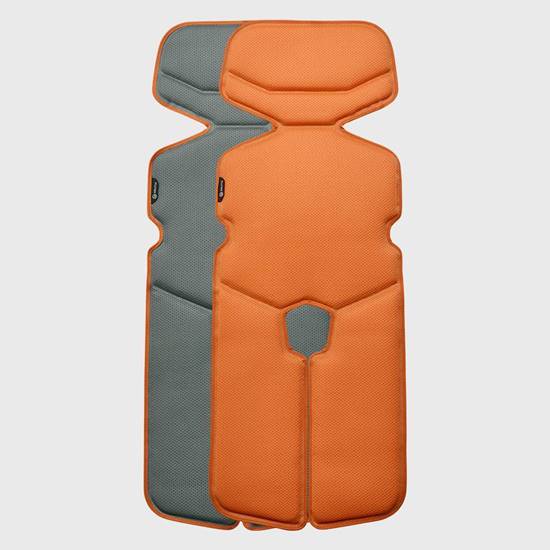 Airboard materassino traspirante per Passeggino e Seggiolino Auto_Taglia M_Gray/Active Orange